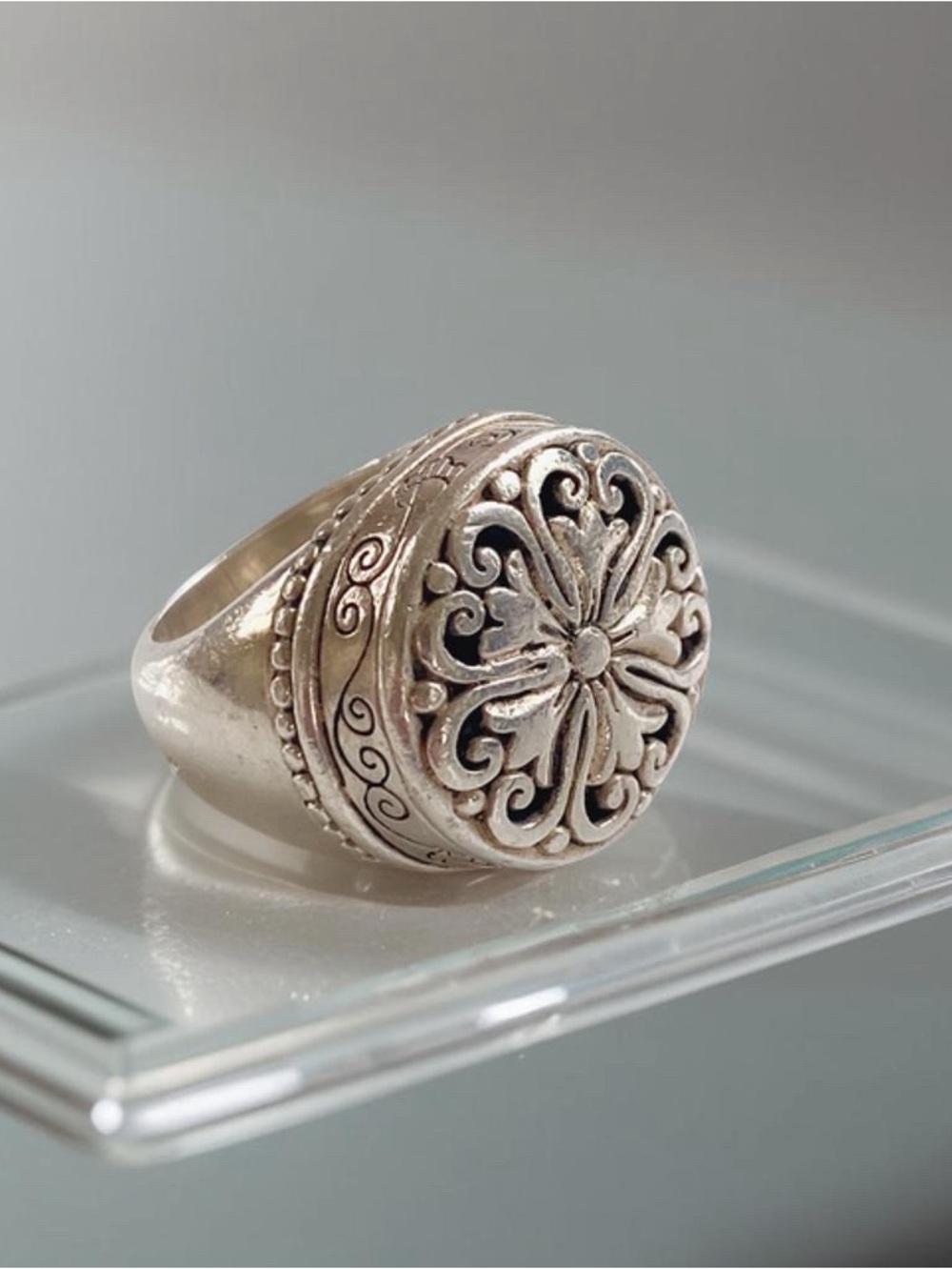 Brighton RARE STERLING SILVER Retired Statement Ring. Size 6